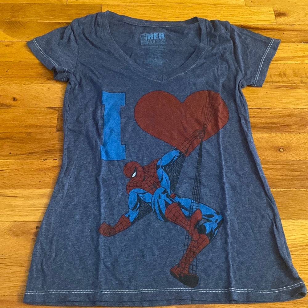 Marvel Spider-Man v-neck tee shirt